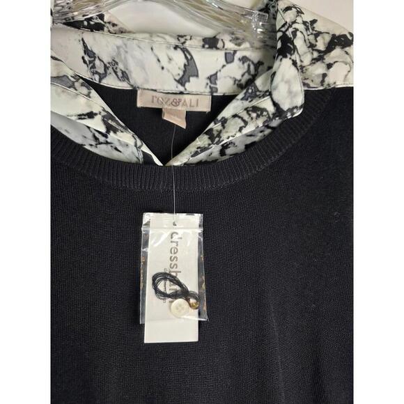 Women's Roj & Ali Black Crew Neck Lightweight Pullover Sweater in Size M - Picture 2 of 9